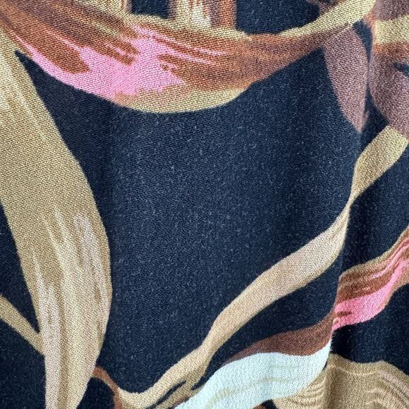 Old Navy Printed V-Neck Neutral Tropical Maxi Dress Brown Women's Size Medium - Picture 6 of 8